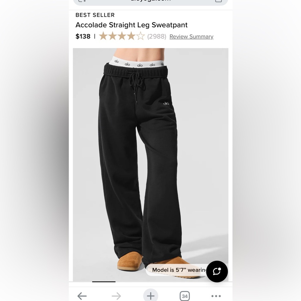 Alo Accolade sweatpants size medium